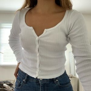 Brandy Melville White Long Sleeve